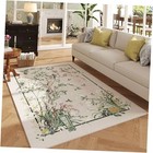4x6 Rug Chinoiserie-Style Floral Vintage Washable Area Rugs Non Slip Low Pile 