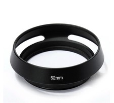 52mm Metal Tilted Vented Lens Hood for Cameras & Lenses 52mm Thread - UK Seller