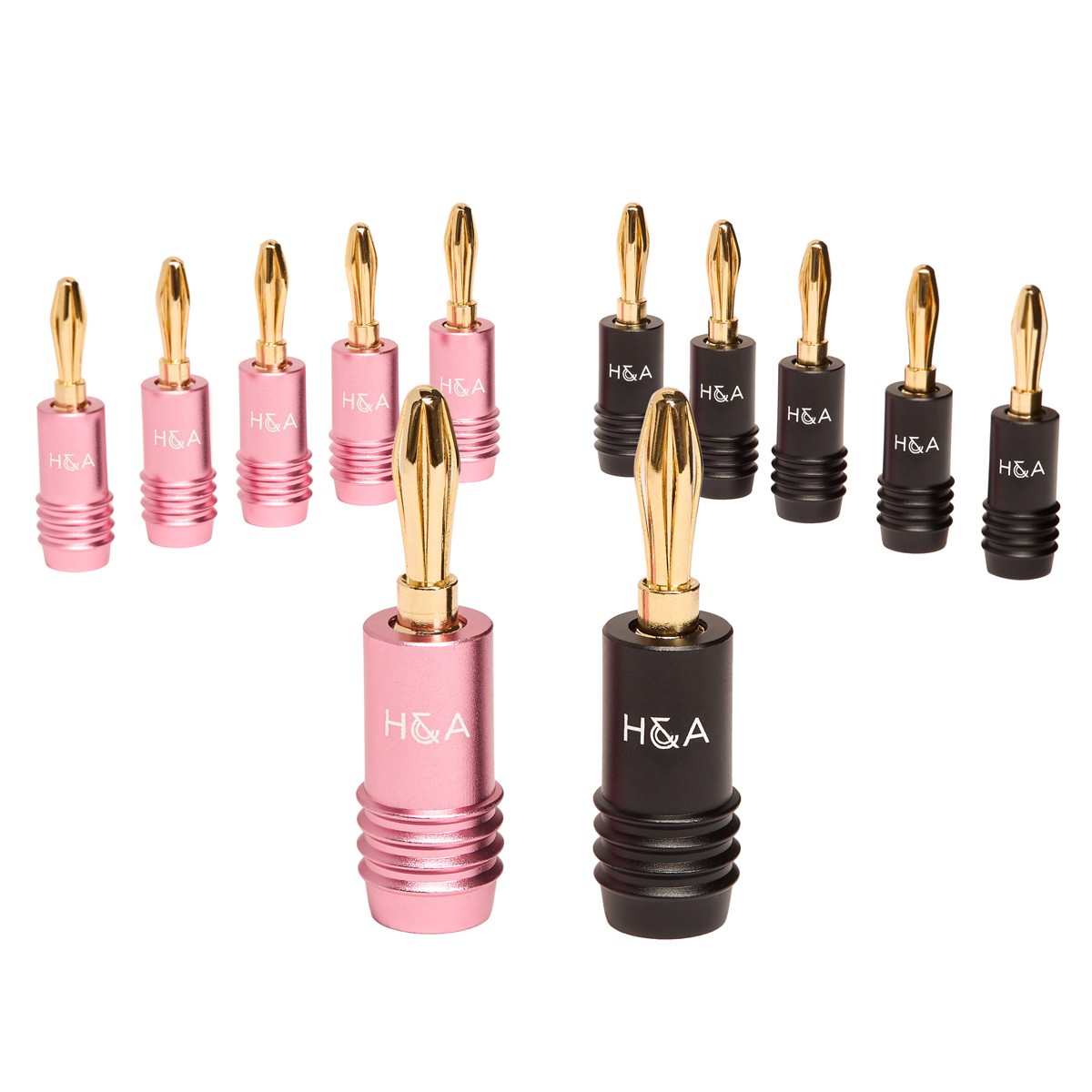 H-A Speaker Connector Banana Plugs, 6 Pair