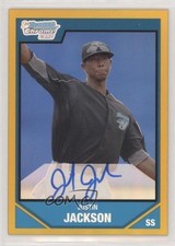 2007 Bowman Draft Chrome Picks Gold Refractor 4/50 Justin Jackson Auto 1f1