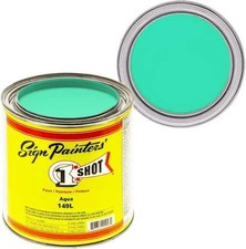 1 Shot Lettering Enamel Aqua 149L   4oz Pinstriping Paint