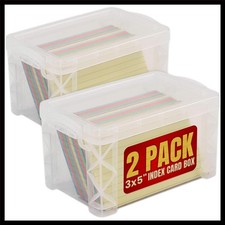 Versatile 3x5 Card Box 400 Capacity - Perfect for Crafts Organization