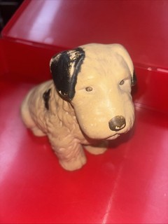 Vintage ceramic Terrier dog figurine a Wire Fox Terrier or Sealyham Terrier