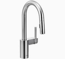 Moen Align Chrome One-Handle High Arc Pulldown Bar Faucet 5965 