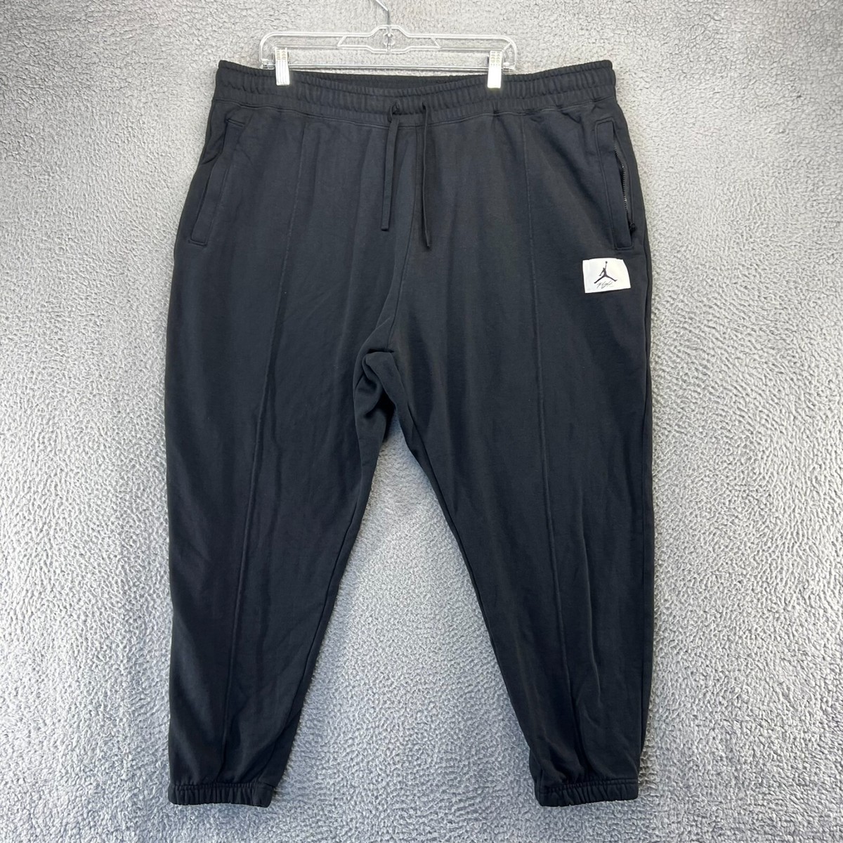 Nike Jordan Sweatpants Women's 1X Black Jogger French Terry Cuffed Flight  Air