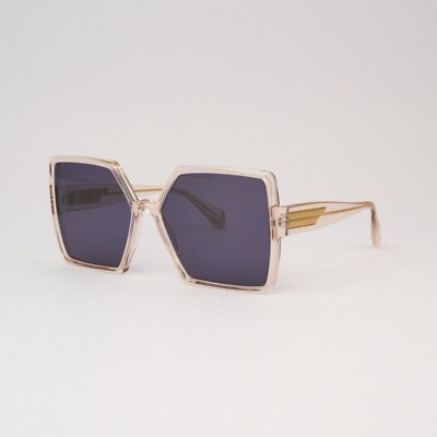 Gigi Studios Sonnenbrille Damen Ava Rosa Oversize Schwarz Glas Eckig Gestell 