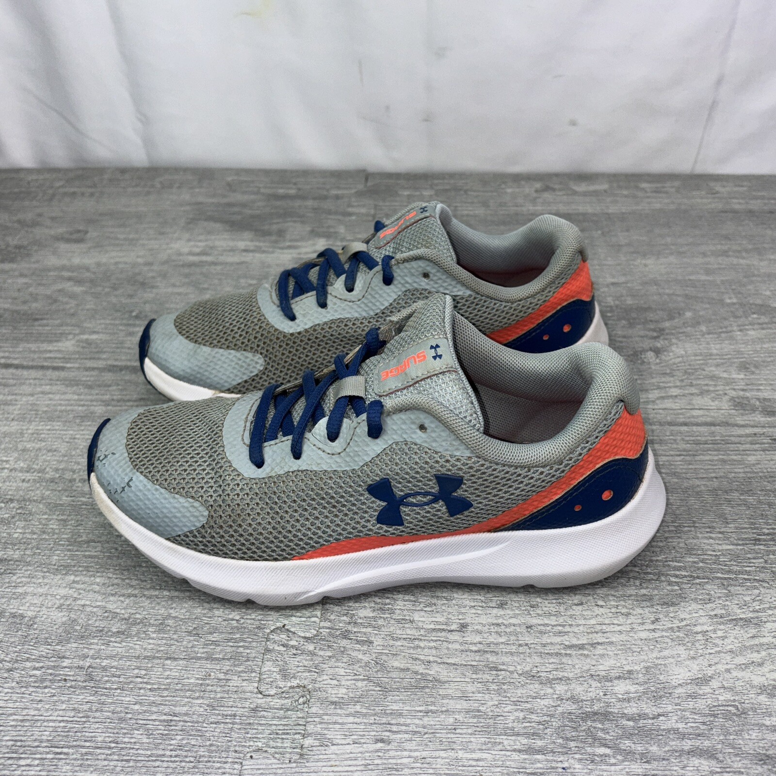 SAOLA Scarpe da corsa Under Armour giovani taglia 5 5 anni grigio arancione Surge 3