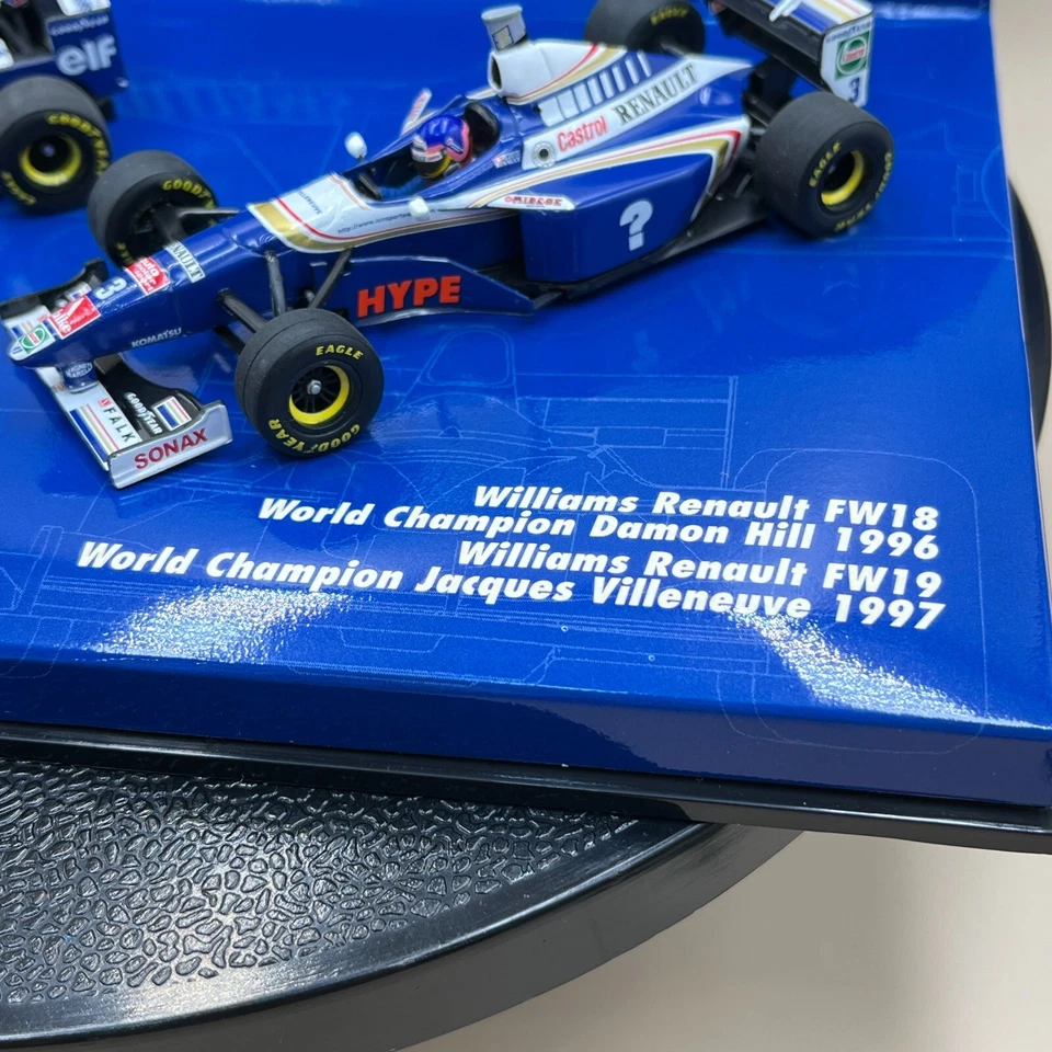 MINICHAMPS 1/43 Williams FW18 FW19 Hill Villeneuve World Champion Set 402969701 - Image 2 of 4