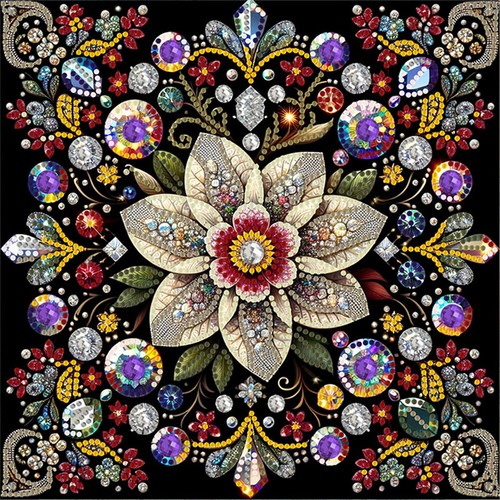 5D DIY Partial Special Shaped Drill Diamond Painting Kit Flower Decor30x30cm - Afbeelding 7 van 57