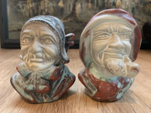 Vintage Mid Century Jens Michael Anderson Danish Pottery Fisherman And Wife - Picture 1 of 11