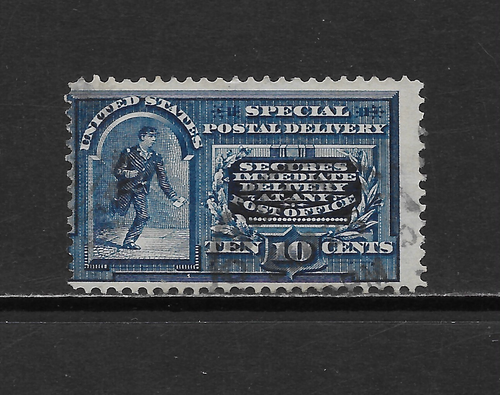 UNITED STATES SCOTT E5 USED FINE - 1895 10c BLUE SPECIAL DELIVERY ISSUE (B) - 第 1/2 張圖片