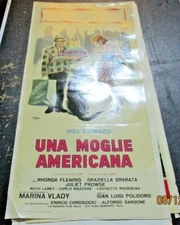 UNA MOGLIE AMERICANA locandina originale 1965 UGO TOGNAZZI