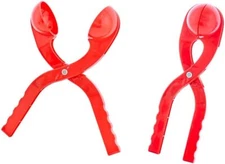 2 pc Red Snowball Maker Snow or Sand Toys for Kids, Perfect 3" Snow Ball Shape