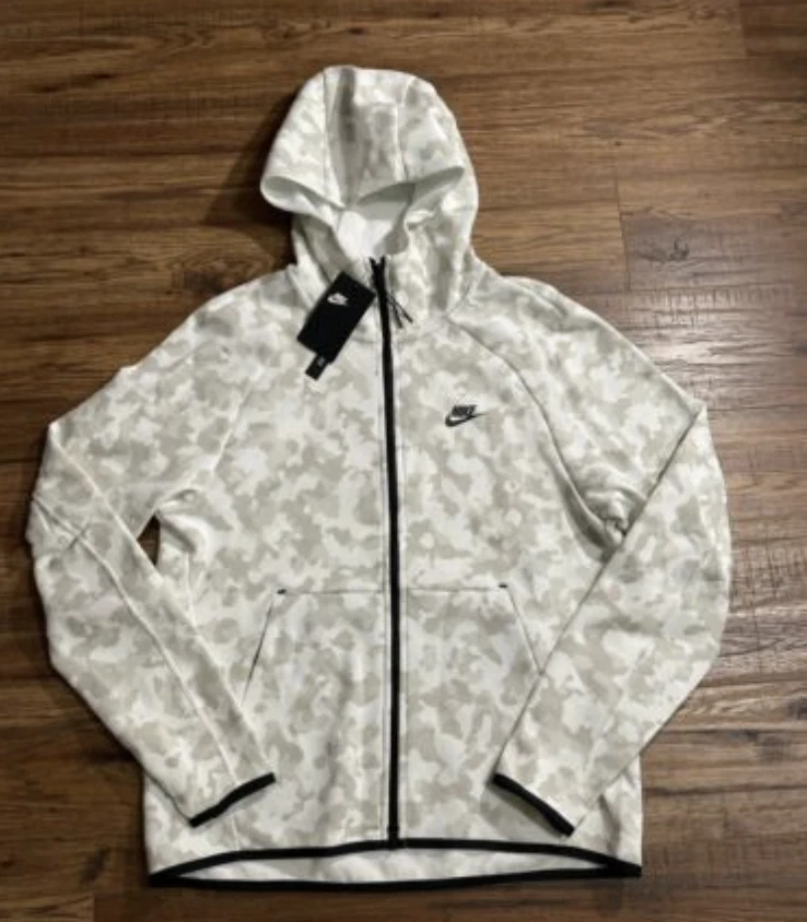 ik ben gelukkig veeg Incarijk Nike Tech Fleece Printed Hoodie Men&#039;s Summit White Camo CJ5975 121 |  eBay