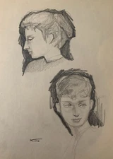 The Japanese Painter Hajime Kato (1925-2000) PORTRAIT OF A YOUNG WOMAN 1960 (388)