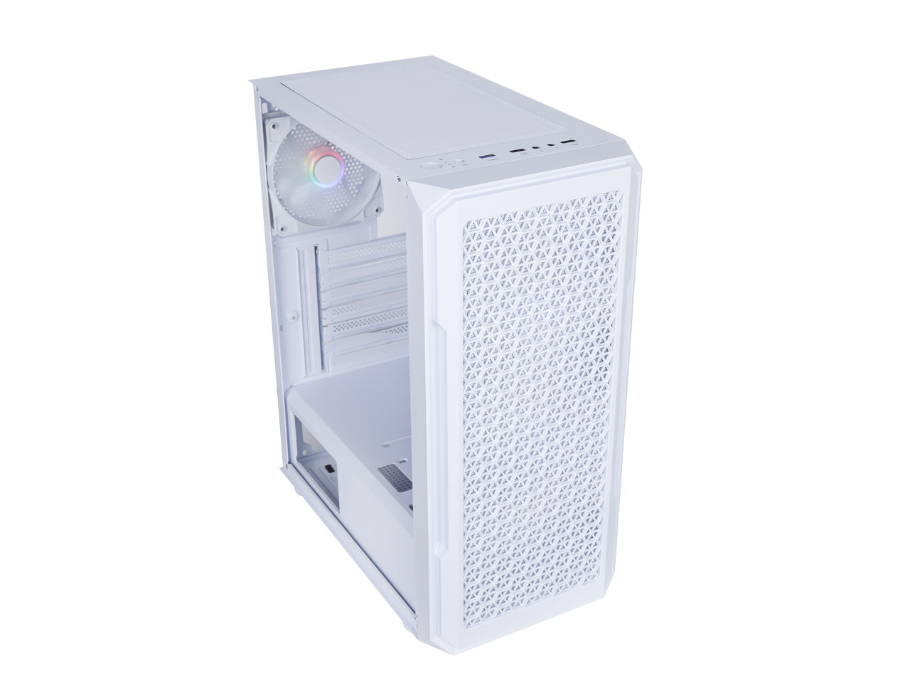 Игровой компьютер ATX Mid Tower DIYPC S3-TG-LED White USB30 из стали закаленного стекла