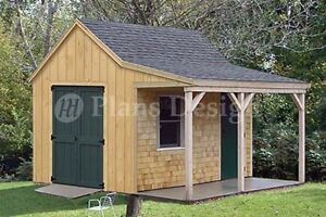12' x 12' Cottage / Cabin Shed Plans / Blueprints 81212 eBay