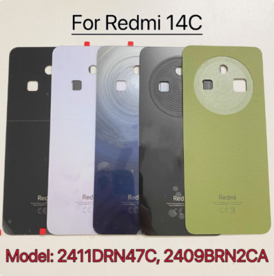 For Xiaomi Redmi 14C Battery Back Cover Glass Panel Rear Door