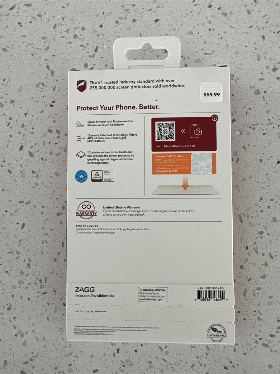 ZAGG Invisible Shield Glass XTR Screen Protector for Apple iPhone