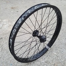 SHADOW CONSPIRACY SYMBOL RUOTA ANTERIORE CON PROTEZIONI MOZZO NERO 3/8" RUOTE BICI BMX