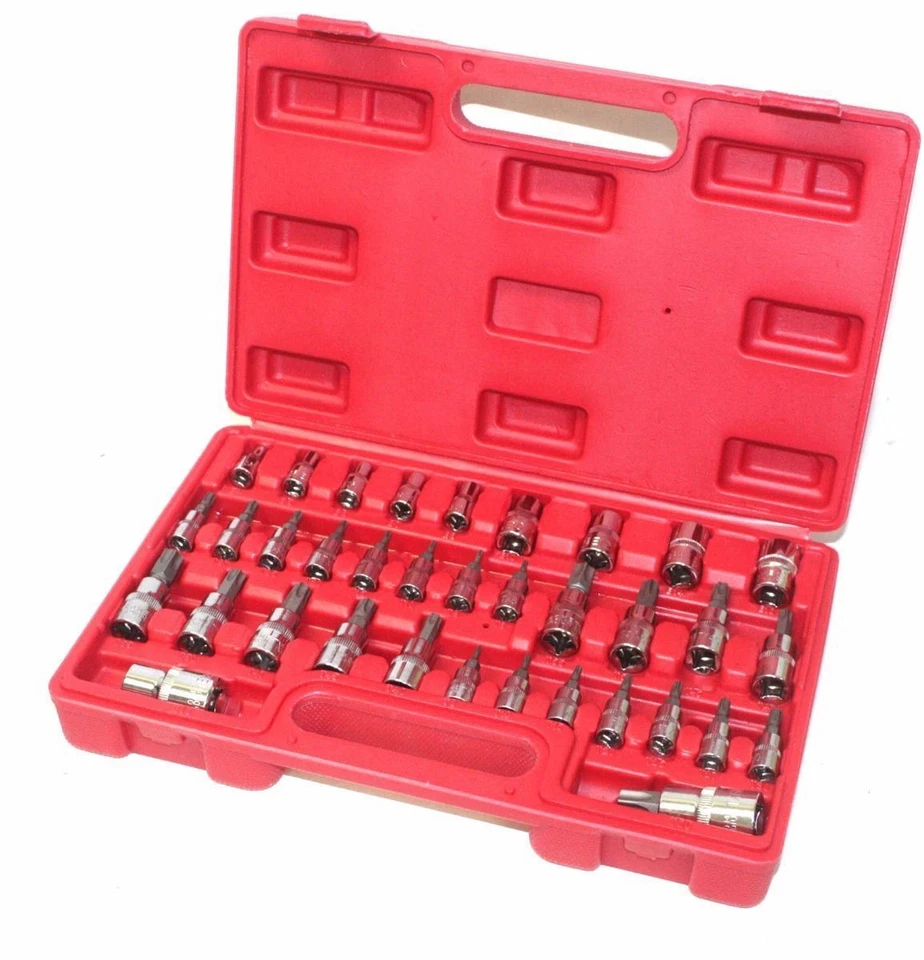 35 Pc External Star E-Socket Bits Female Male E-Torx Tamper proof Sockets Bit - Image 3 of 4