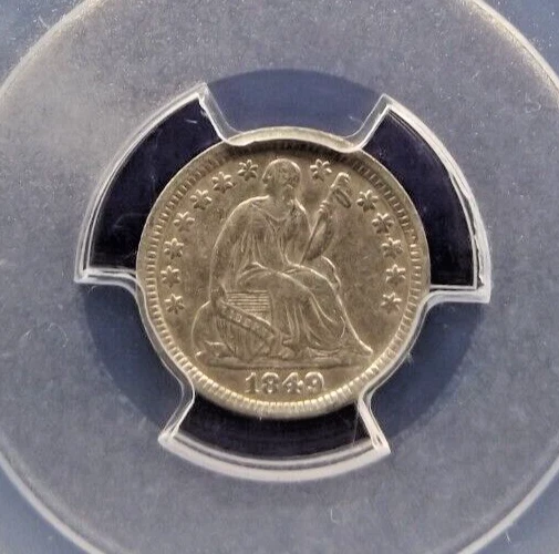 1849 Half Dime PCGS XF45 - Business Strike - Image 2 of 4