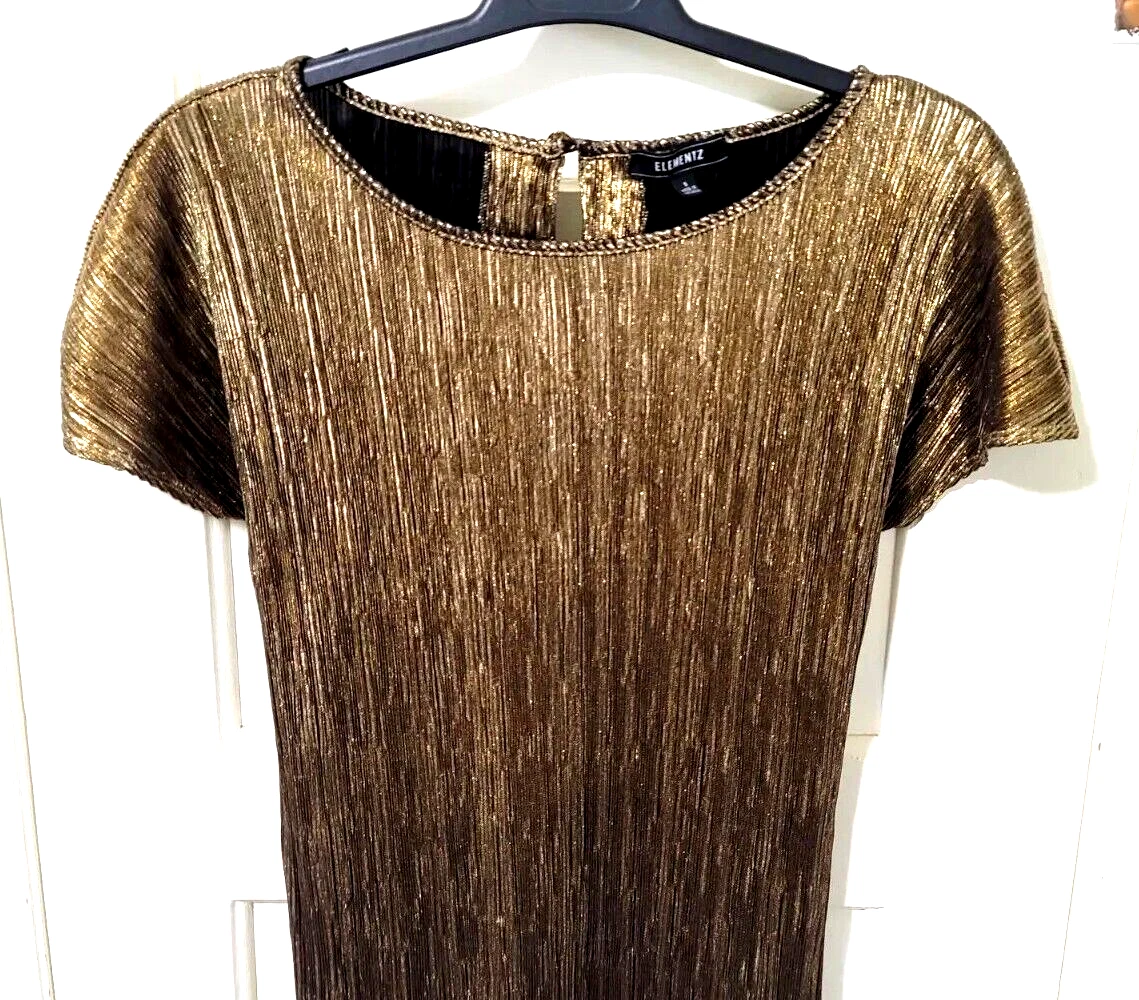 gold foil blouse
