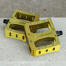 PRIMO BMX SUPER TENDERIZER BICYCLE METAL PEDALS 9/16" GOLD