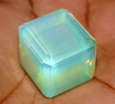 Opal Cube Cut Fire Welo Australian 80-81 Ct Untreated Natural Certified Gemstone