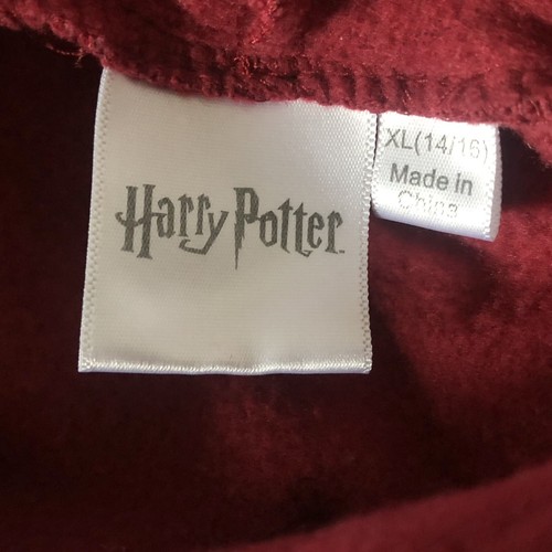 HARRY POTTER HOGWARTS Girl’s Sz XL, 14-16 Red Cropped Hoodie Sweatshirt Pullover - Picture 4 of 12