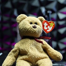 Ty Beanie Babies Curly The Bear 1996 MINT With Tag!