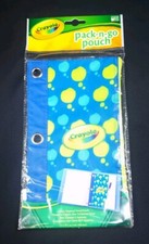 Crayola Pack-N-Go Pouch 3 Hole Zippered Pencil Pouch For Binder 10  X 5.5 New