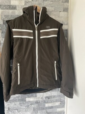Women's HELLY HANSEN EUC Tech Performance Ski Jacket-Removable Hood-Brown-Small