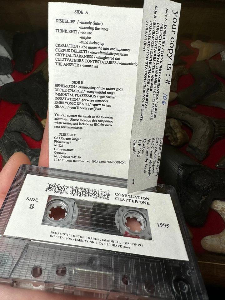 1995 DARK UNREALITY 1 DEMO BLACK DEATH GRIND DOOM METAL CASSETTE BEHEMOTH + Foto 4 de 4