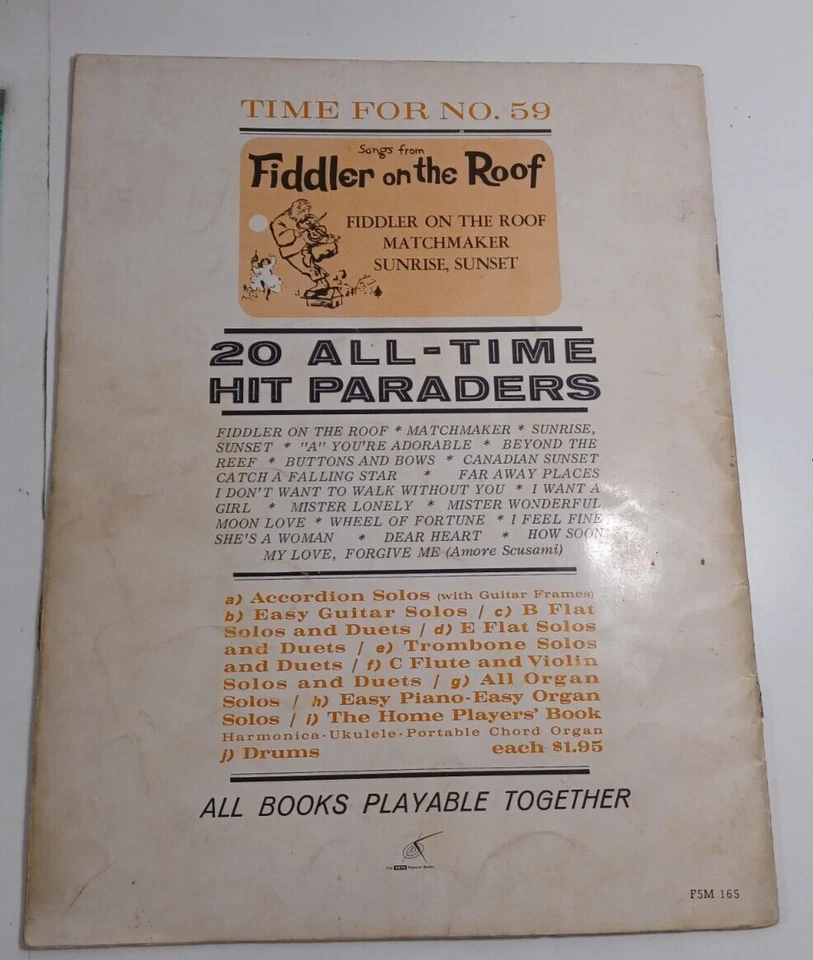 20 Partituras All Time Hit Paraders Beatles Nº 59 Organ Solos 1964 Piano M19 Foto 2 de 2