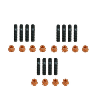 12x Stehbolzen Abgaskrümmer+Muttern für VW Opel M8x1,25 059103448E N90894601