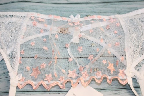 Mimi Holliday ~ STARRY EYED ~ mesh suspender garter belt BNWT Large UK 14 - Picture 2 of 5