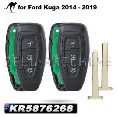 2x KR5876268 for Ford Kuga 2014 2015 2016 2017 2018 2019 Complete Remote Key Fob - image 1 of 4