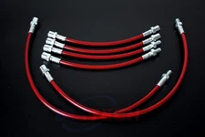 Braided Stainless Steel Brake Line Kit For BMW E36 3 series 94-98 Front Rear Red