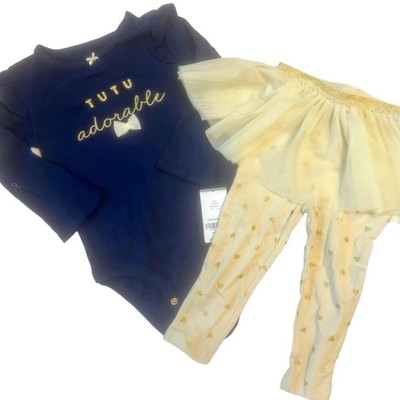 Tutu Adorable Baby Outfit Set - Stylish Bodysuit with Tulle Skirt and Leggings
