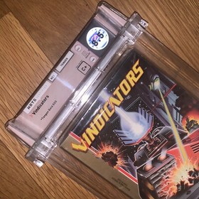 New Tengen Vindicators NES Factory Sealed H-Seam WATA 8.5 Silver Graded Game