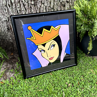 Disney Vintage Evil Queen Villains Pop Art Colorful Bright Framed