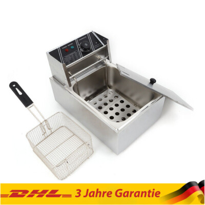 Fritteuse 6L Edelstahl 2500W – Profi-Kaltzonenfri Produktbild-Vorschau 2