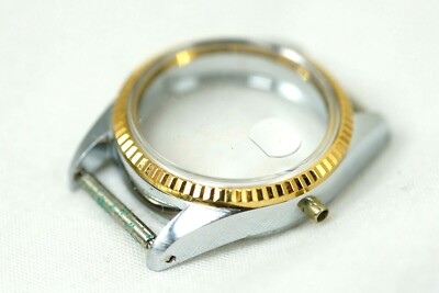 NOS Swiss Brevet Presidential Women's Watch Case, Fluted Bezel Cyclops Crystal