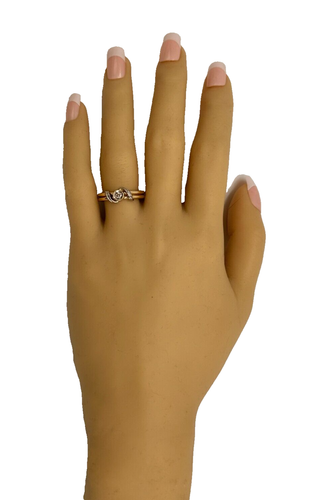 Exquisite 9ct Yellow & White Gold Diamond Ring - Photo 11 sur 16