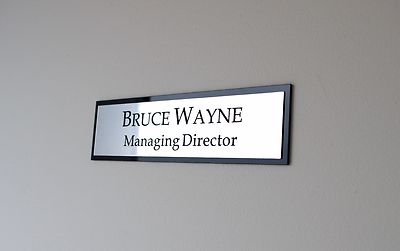 Personalisierter Türname 150 mm x 60 mm Executive, individuelles Gravurschild Namensschild
