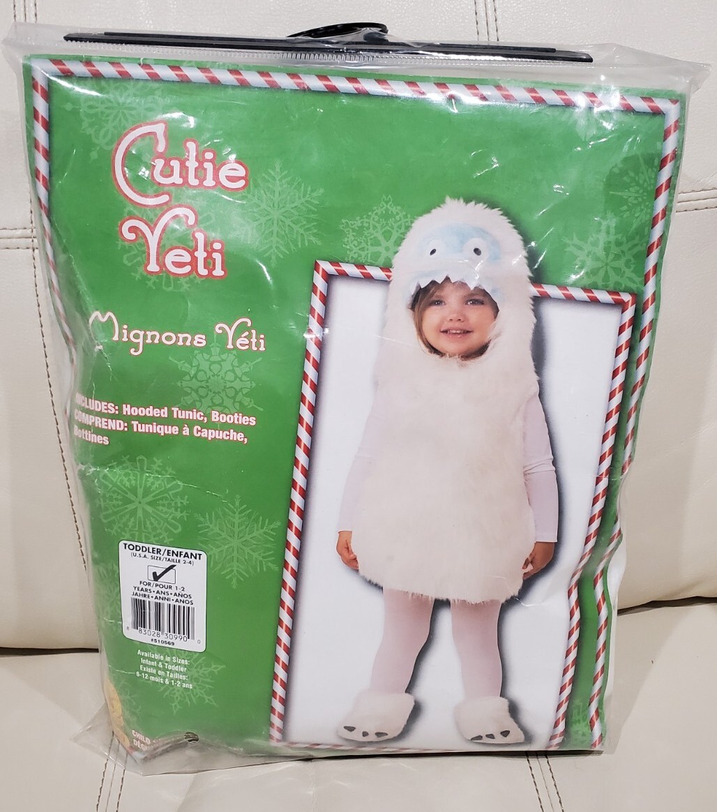 Cutie Yeti Costume Toddler Kids Abominable Snowman Christmas
