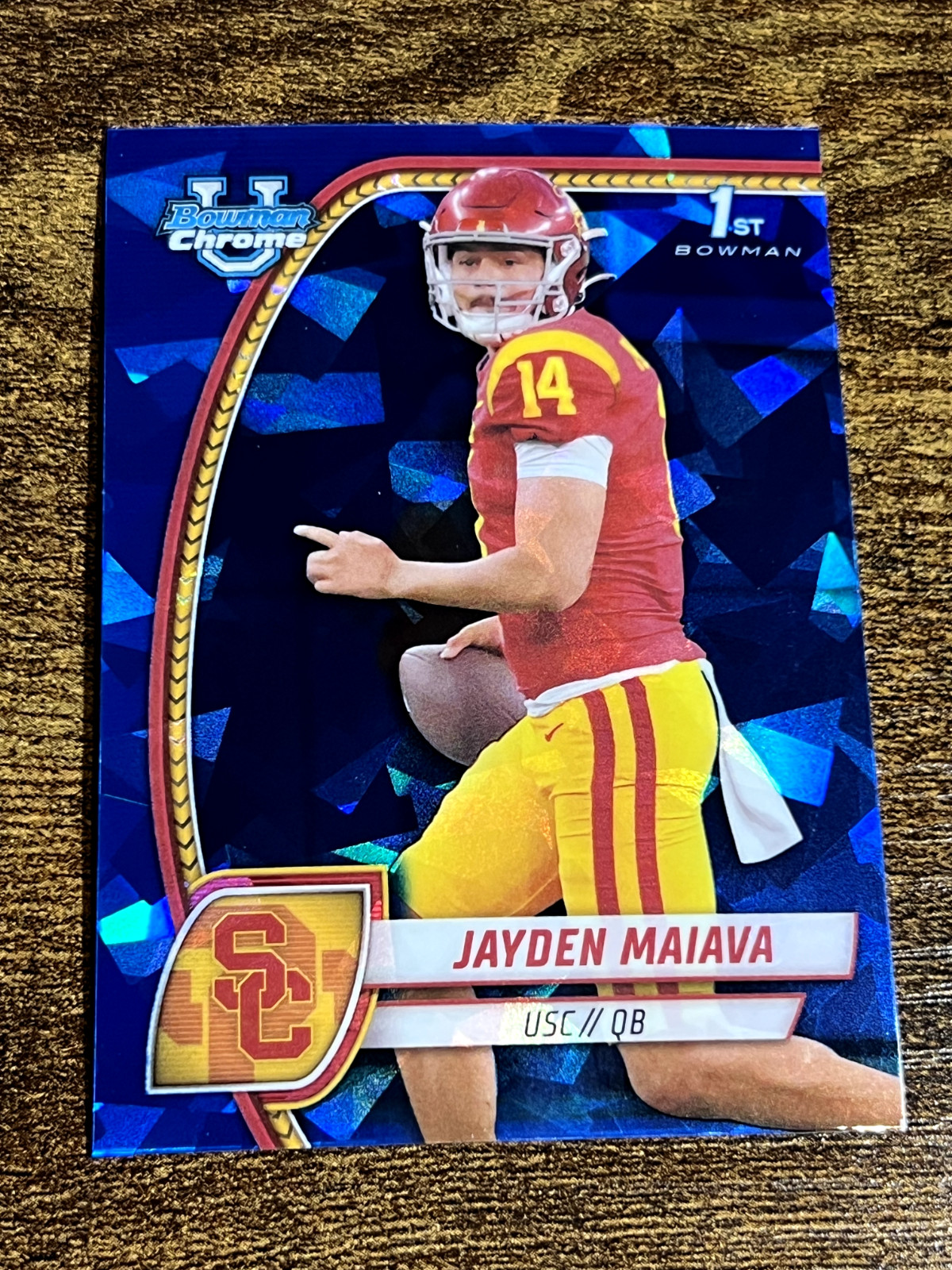 2024 Bowman Chrome University Sapphire Jayden Maiava USC #195 1st