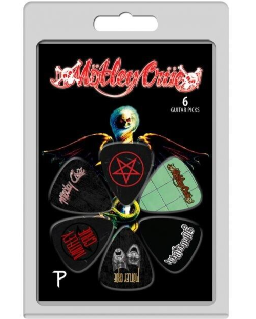 6 Pack MOTLEY CRUE Guitar Picks Featuring Album Art Designs
