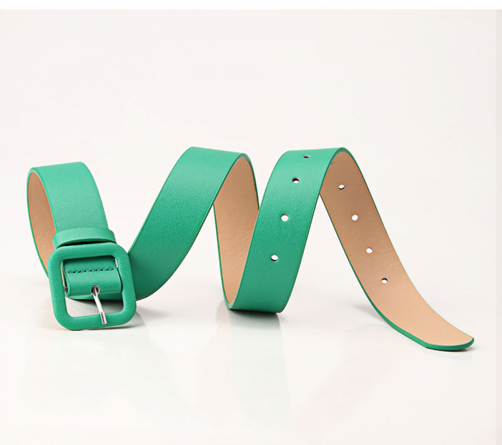 Women Skinny Elegant Square Buckle Faux Leather Adjustable  display picture 1